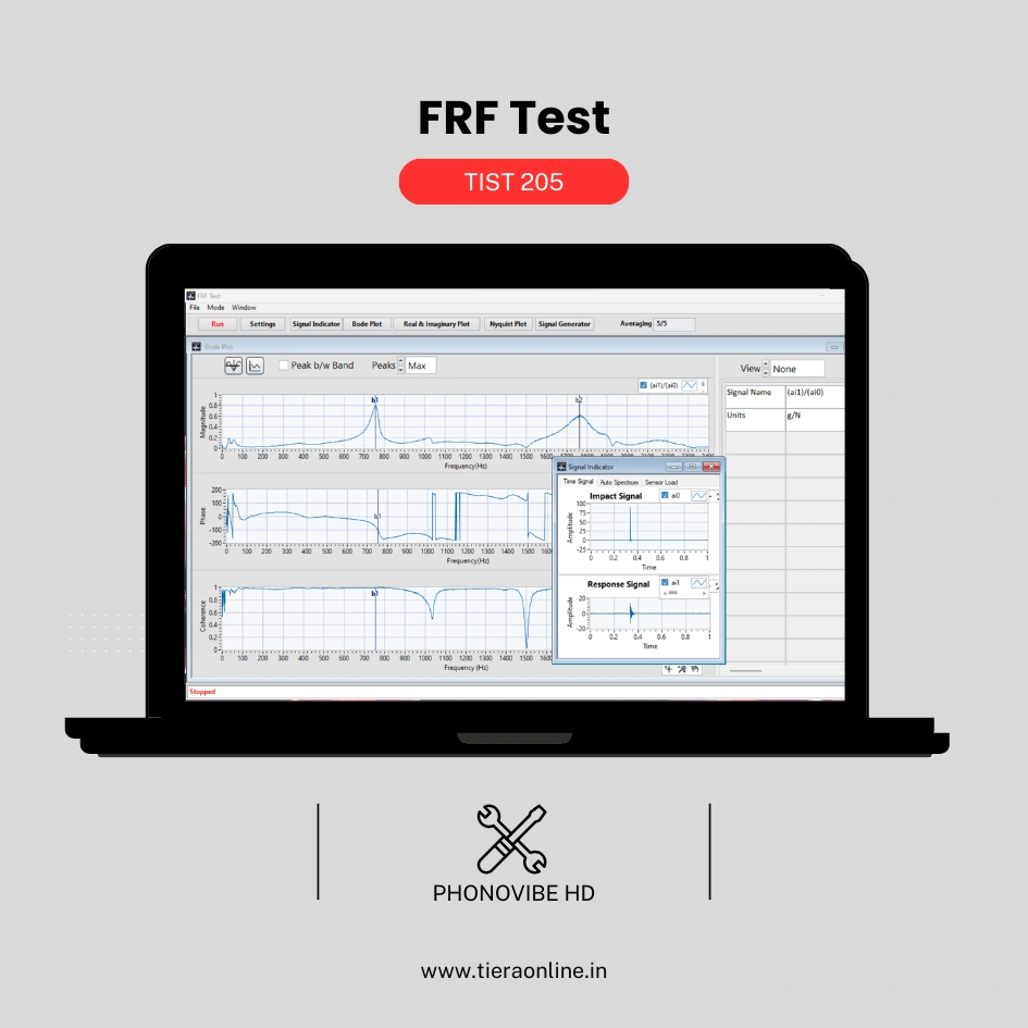 TIST 205 – FRF Test (Phonovibe HD)-Vibration Measurement Software