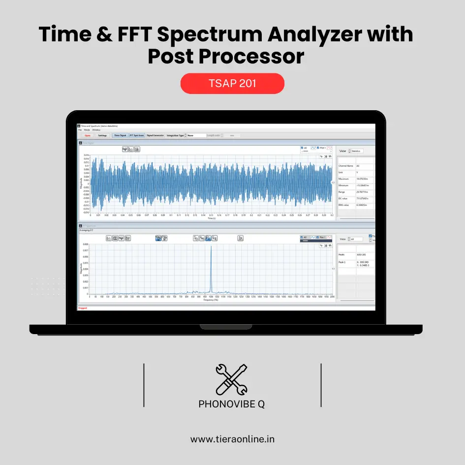 TSAP 201 -Time & FFT Spectrum Analyzer with Post Processor (Phonovibe Q)